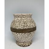 Crisped enamel vase
