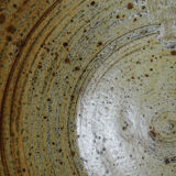 Large vintage stoneware fruit bowl from Puisaye attributed to Jean-Pierre Prudhomme.