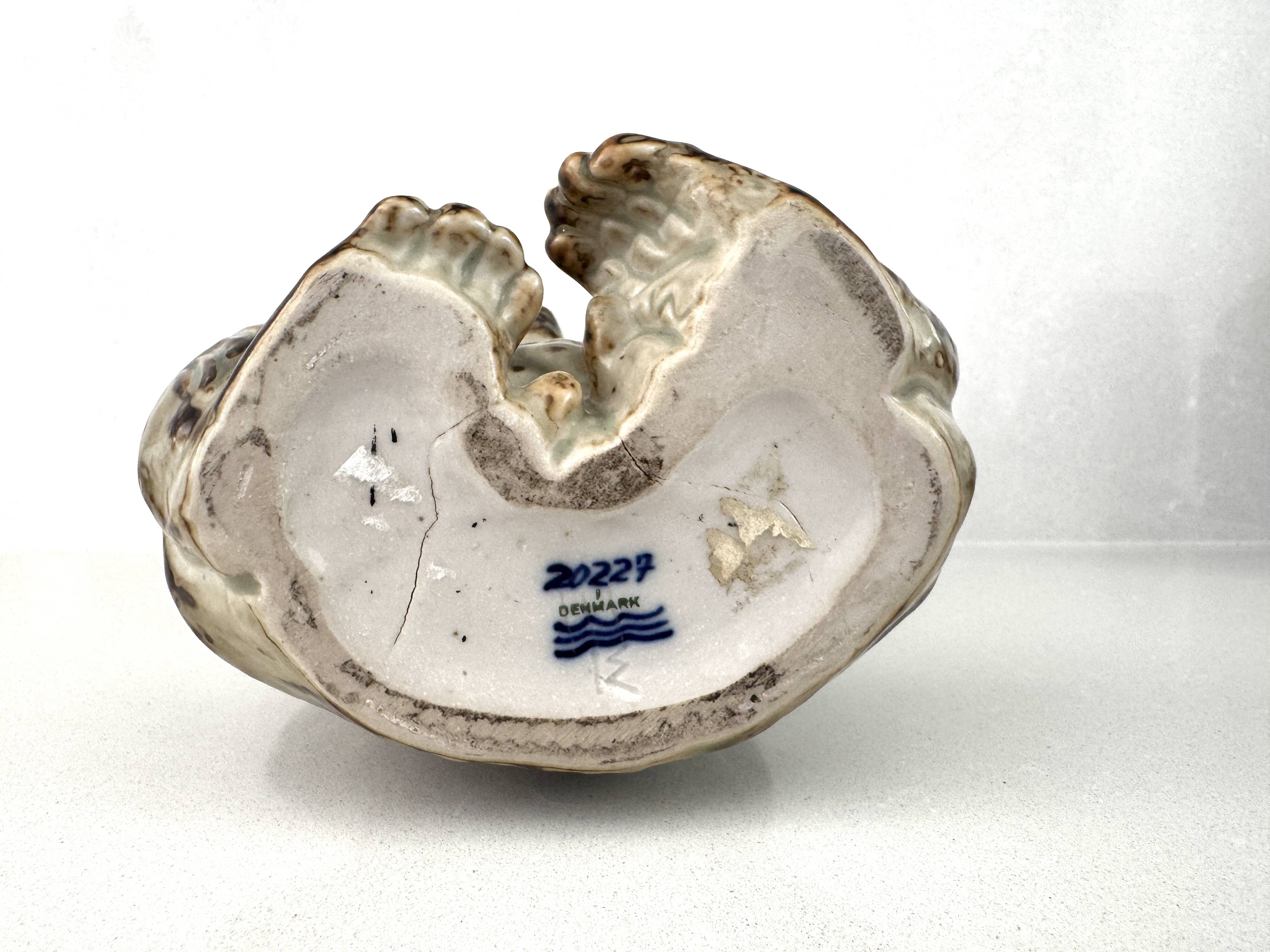 Knud Kjhn stoneware monkey, Royal Copenhagen, 1940s
