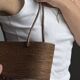 Small oval basket with long handles, traditional Indonesian L28xH10