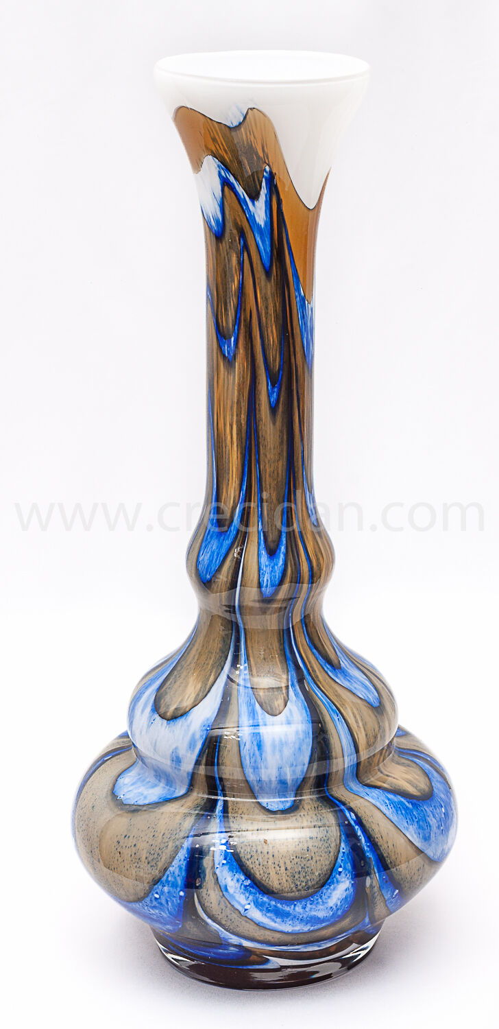 Blue Murano vase by Carlo Moretti