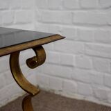 Table basse fer forgé doré