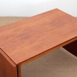Scandinavian dining table with teak extensions, 4/8 people
