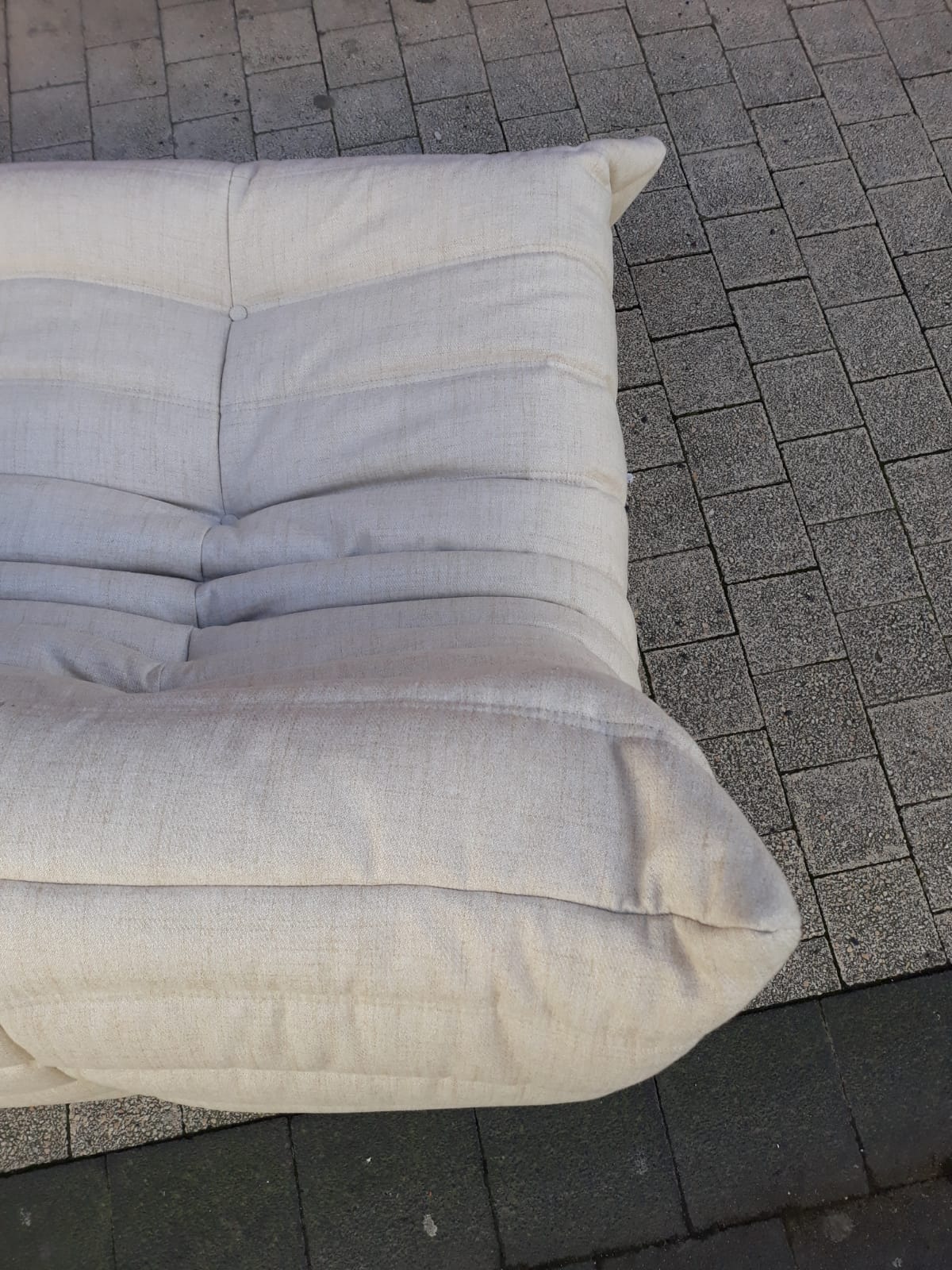 Togo beige wool sofa