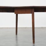 Table à manger à abattants en chêne antique de la fin du 19e siècle