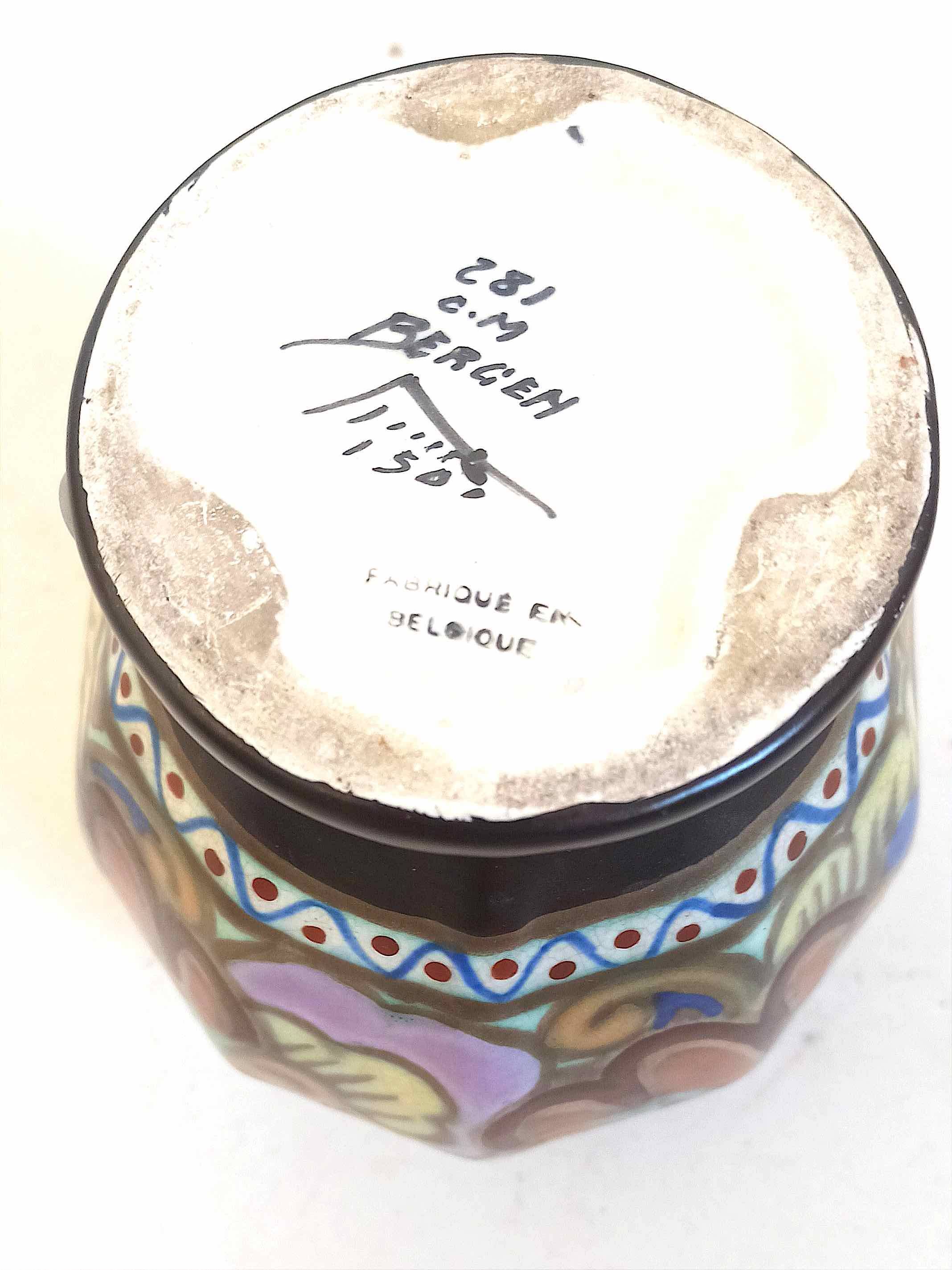 Ceramic vase from Bergen, Belgium 1920s Height 20.2 cm