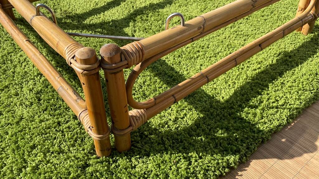 Bamboo lamp Manou. Vintage 70s.