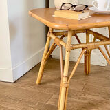 Rattan side table