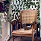 Colonial armchair - teak and bamboo