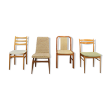 Four mid century chairs vintage