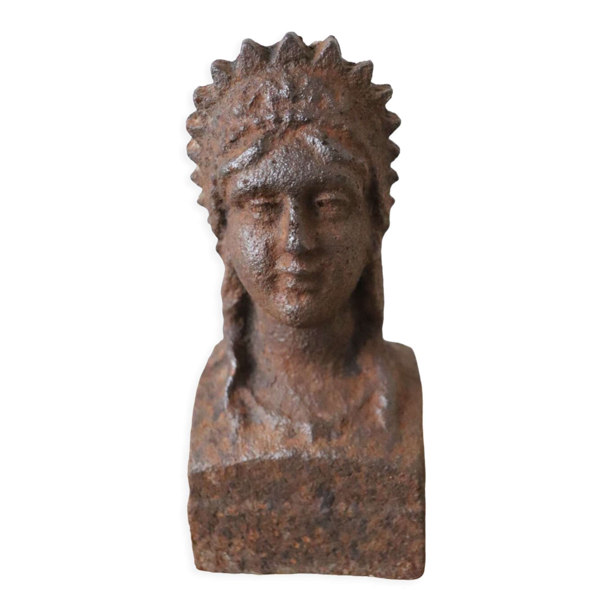 Cast iron bust