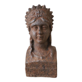 Cast iron bust