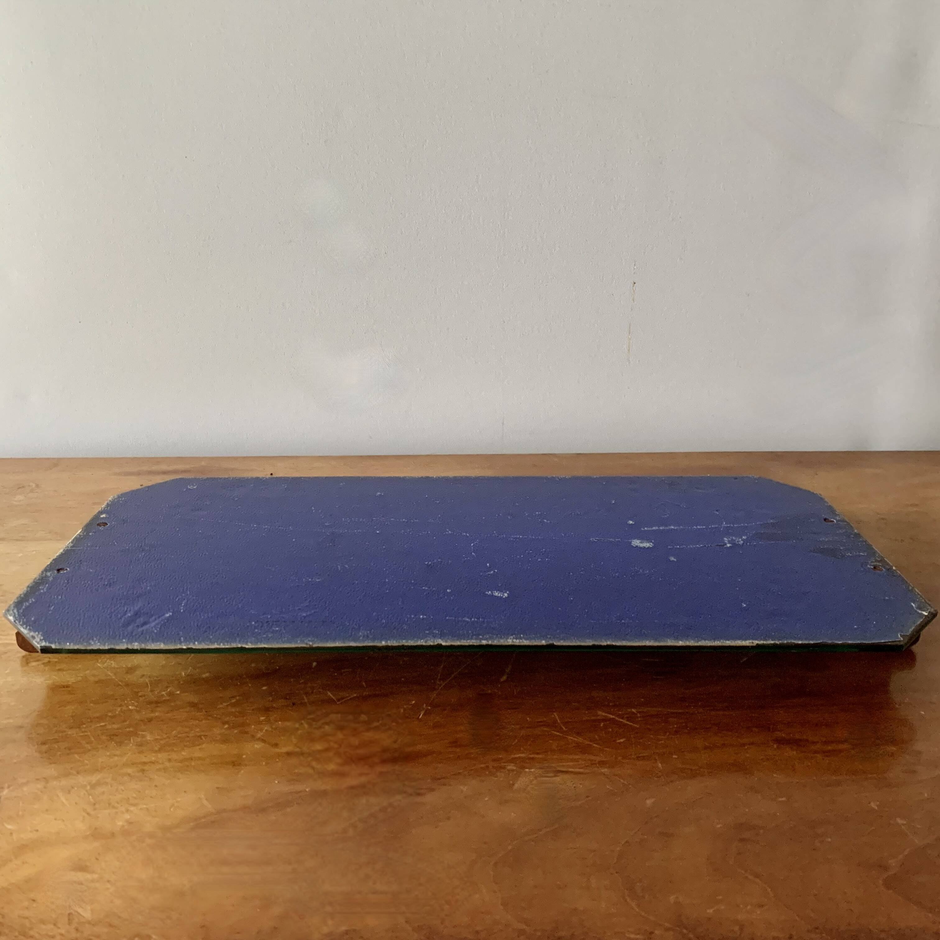 Art Deco mirrored tray with wooden handles