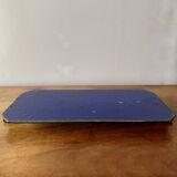 Art Deco mirror tray with wooden handles