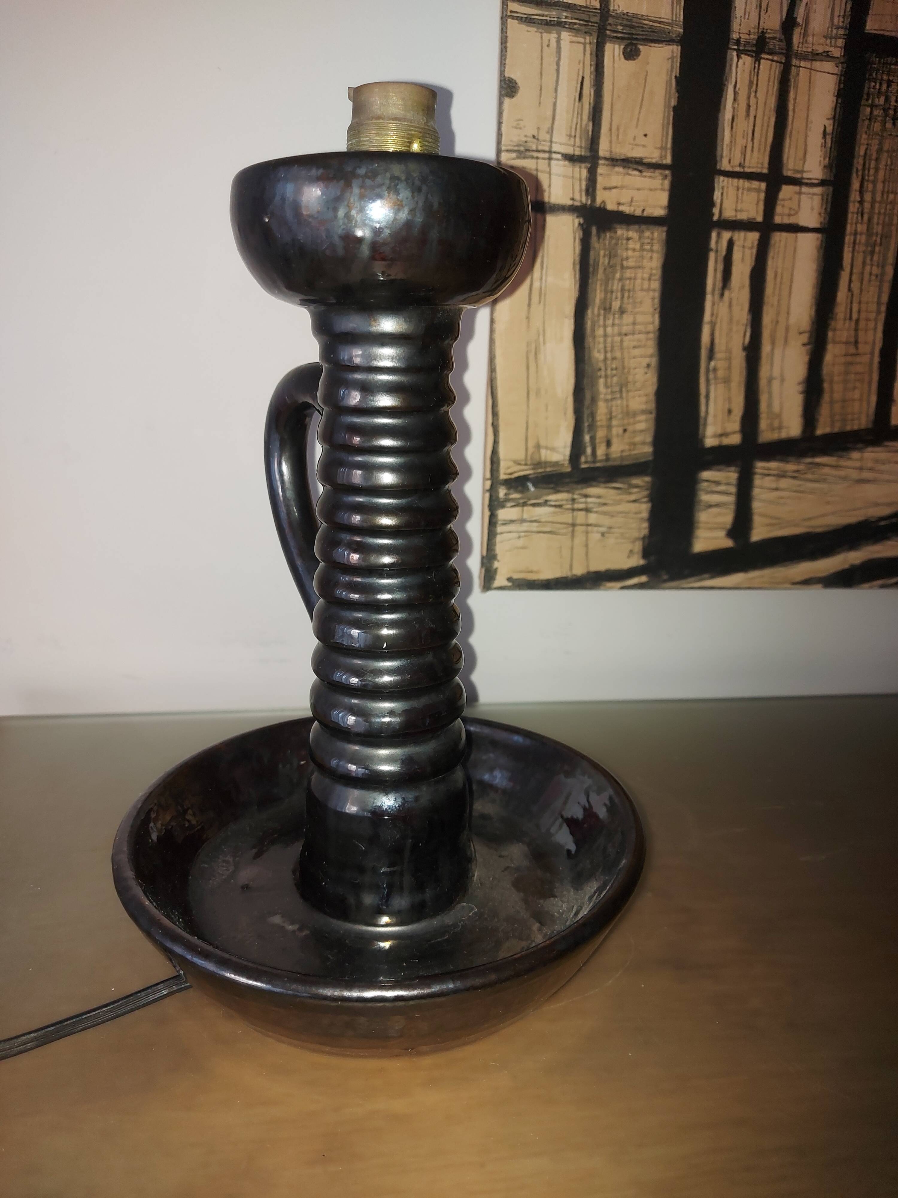 Ceramic lamp years 50's Vallauris