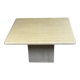 Table basse carrée vintage en travertin italie 1980