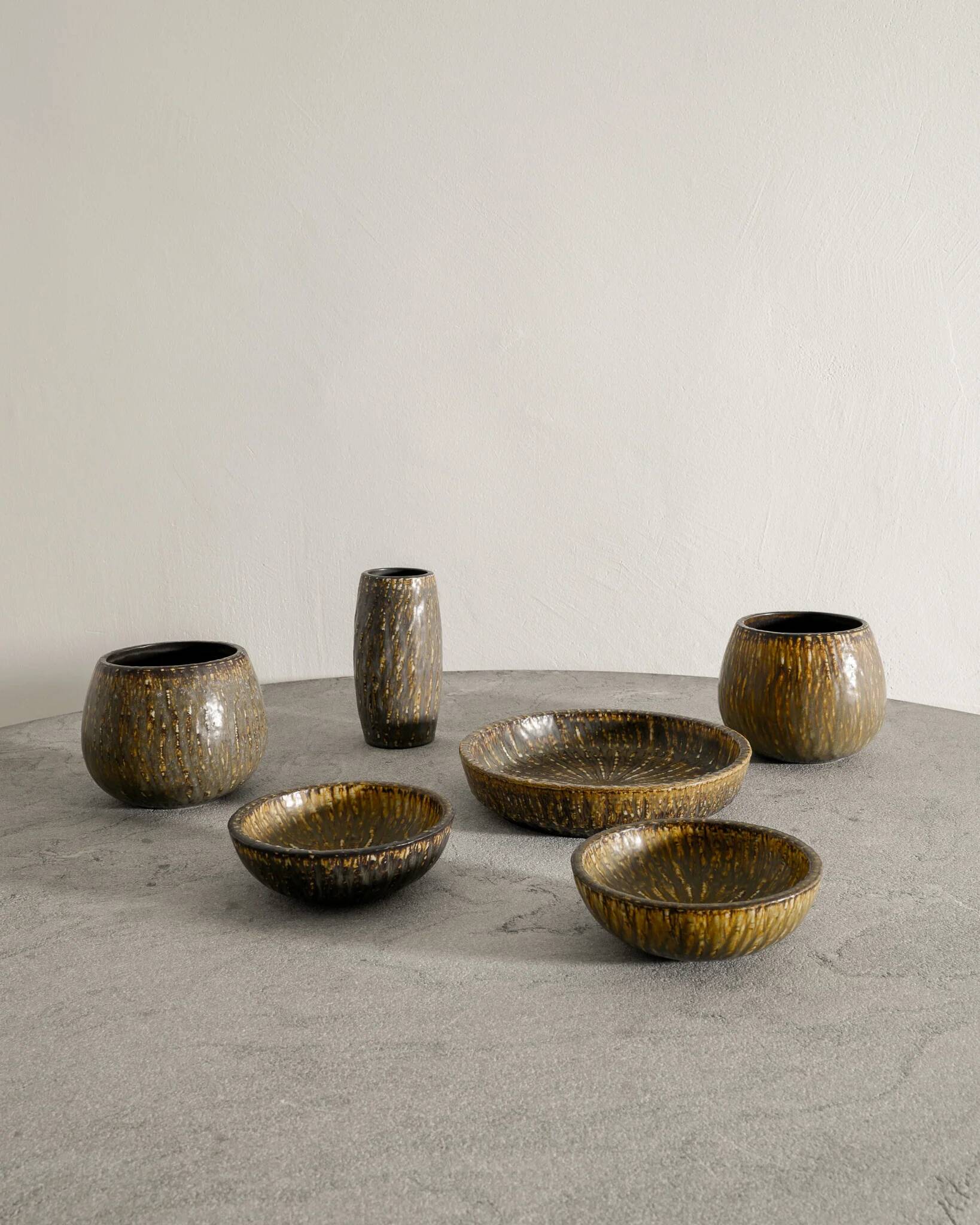 Pair of Swedish Mid Century Cermic Rubus Bowls by Gunnar Nylund,  1950s