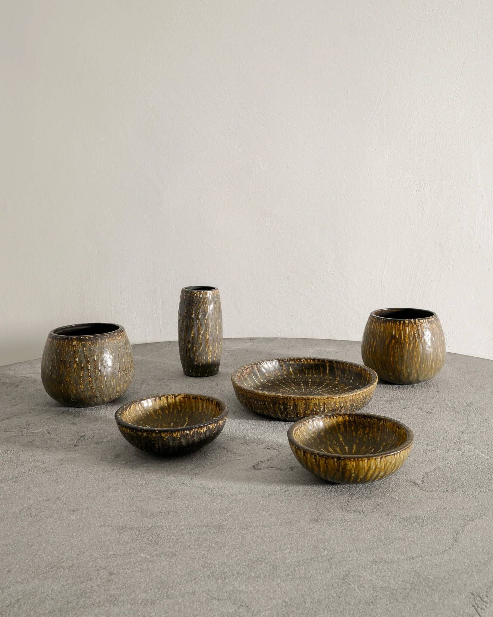 Pair of Swedish Mid Century Cermic Rubus Bowls by Gunnar Nylund,  1950s