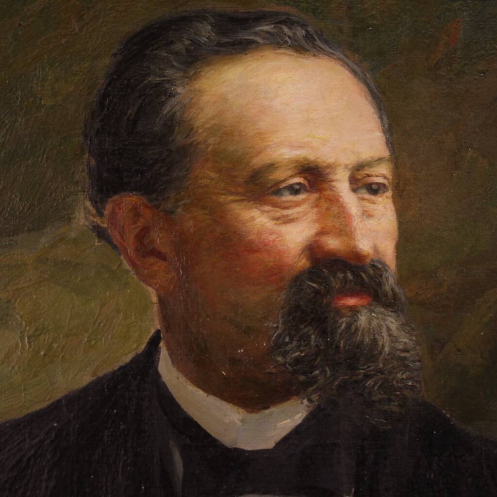 Italian painting signed Agazzi and dated 1908