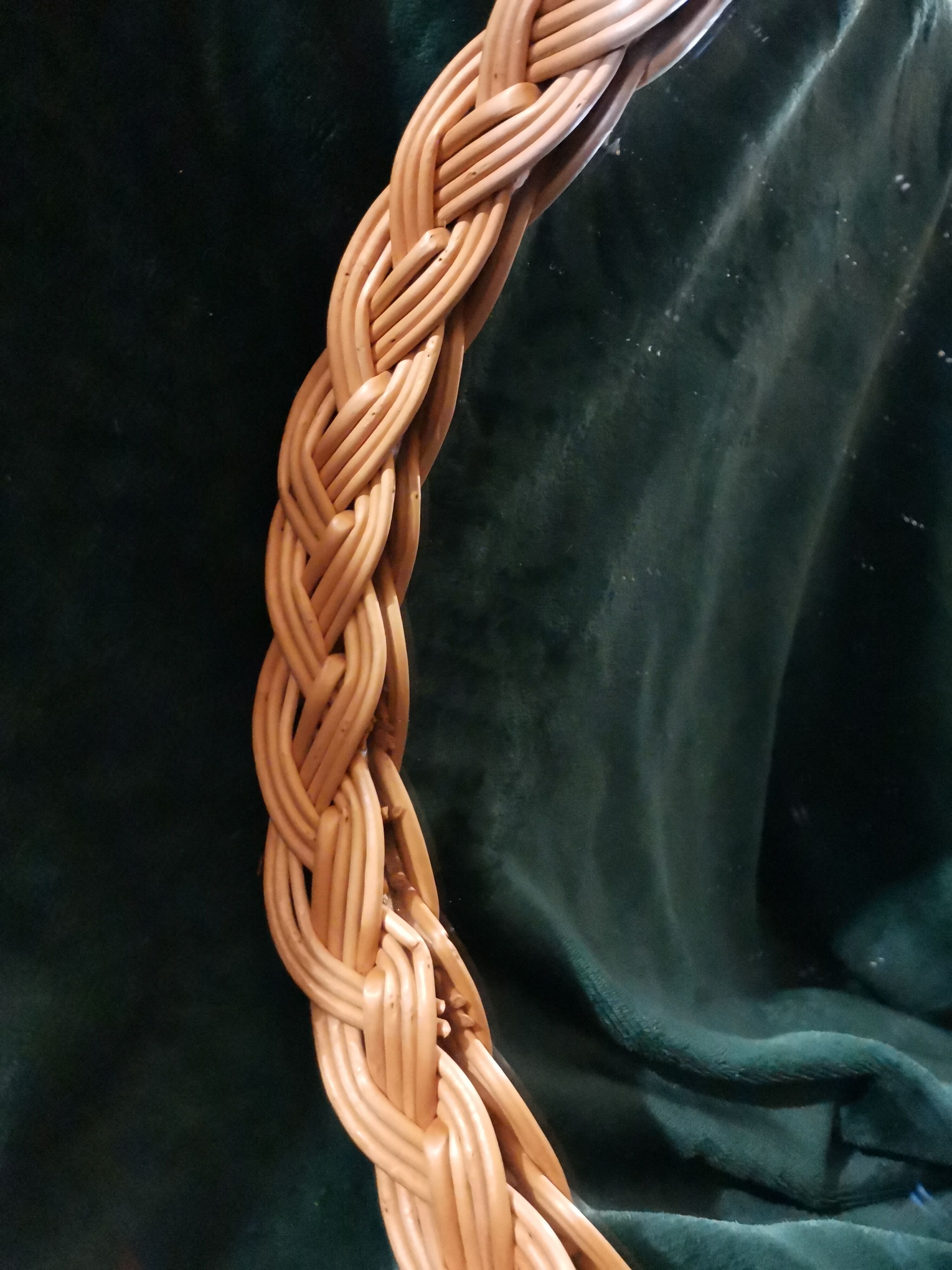 Round rattan wicker mirror