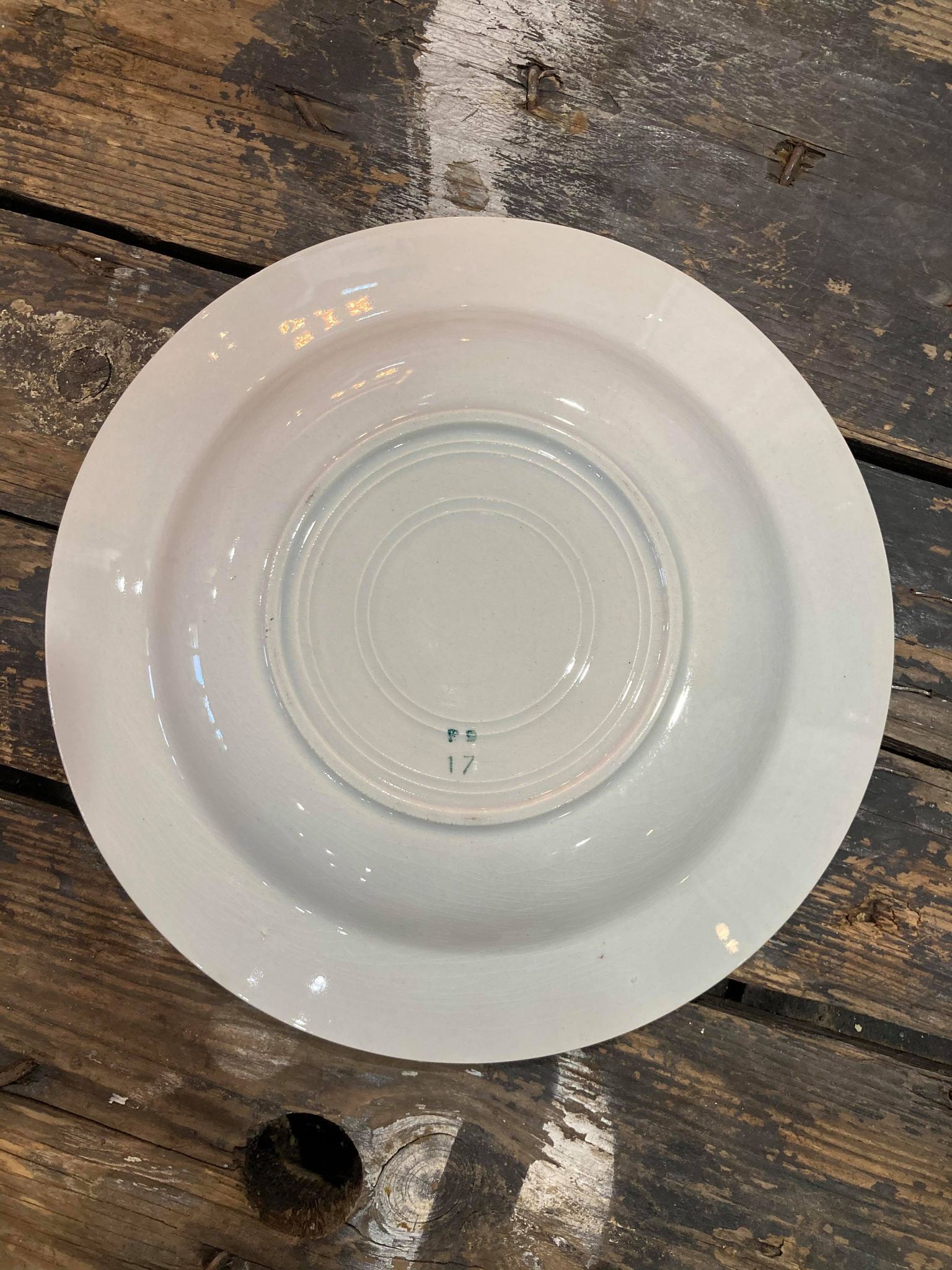 Lot 6 plates Fénal Badonviller blue