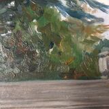 Oil painting "The ramps at San Niccolò" Florence, signed early 1900