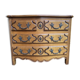 Parisian chest of drawers in solid oak Louis XIV style