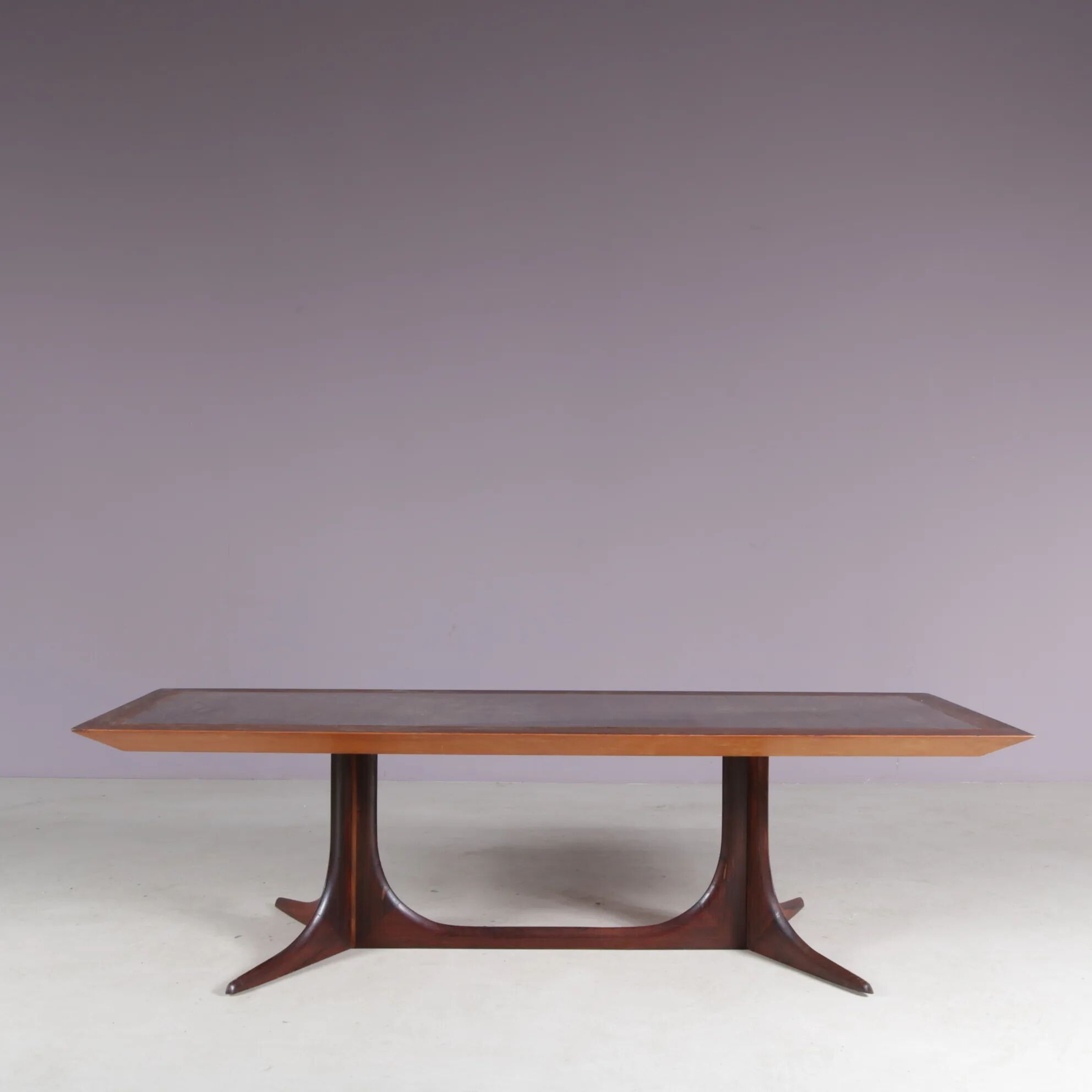 1960s wooden with copper coffee table, Denmark