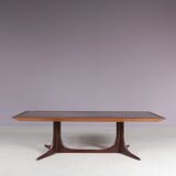 1960s wooden with copper coffee table, Denmark
