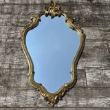 Louis XV style mirror in vintage gold composite 70'S 42x68cm