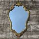 Miroir de style Louis XV en composite doré vintage 70'S 42x68cm