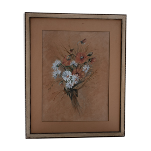 Tableau bouquet fleurs de champs