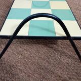 Mini coffee table or tray from the 1950s in two-tone ceramic.