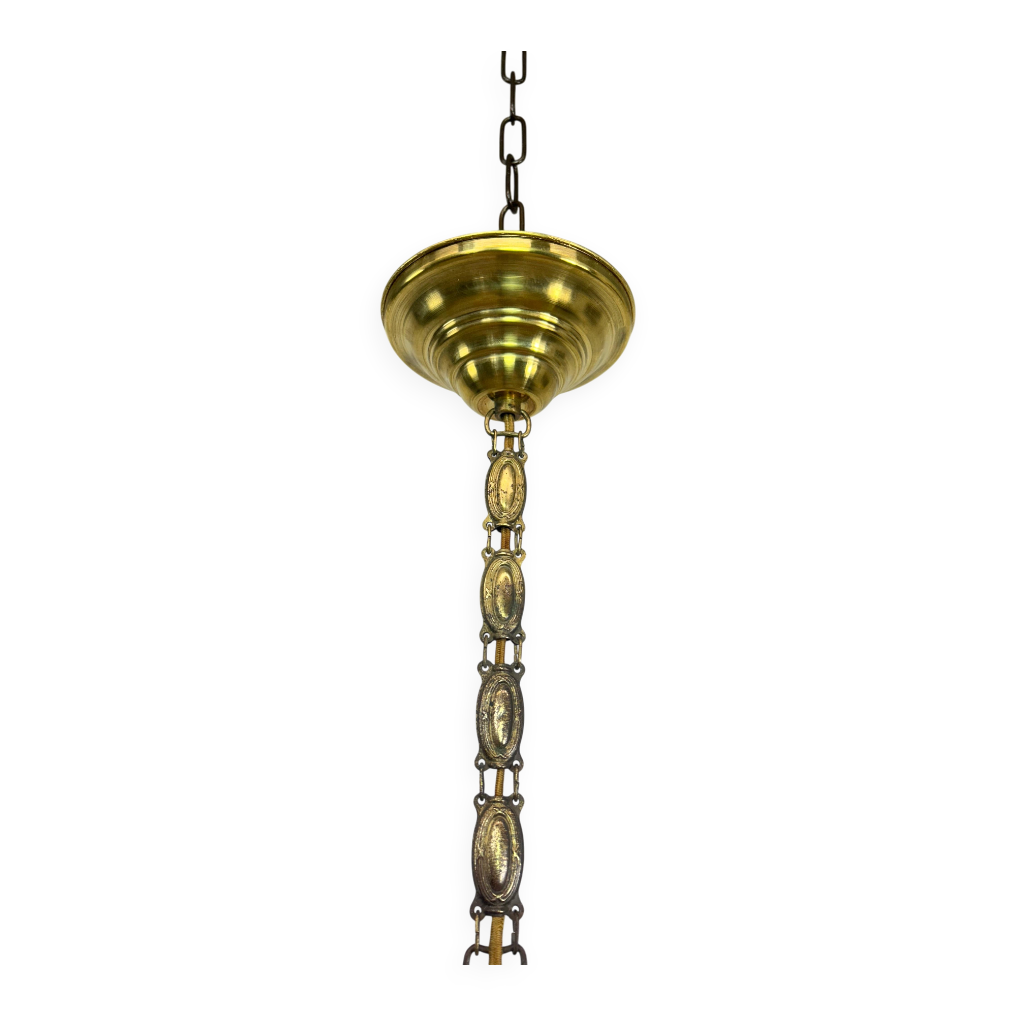 Red Jugendstil pendant lamp