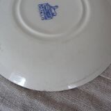 6 dessert plates and 2 blue cups P.Regout Maastricht Holland