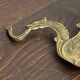 Antique wall hooks, dragon shape, in brass