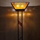 Brutalist Longobard floor lamp in hammered glass and gilded iron