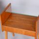 Mid-Century Modern Bedside Tables in Oak and Glass, 1950s, Set of 2