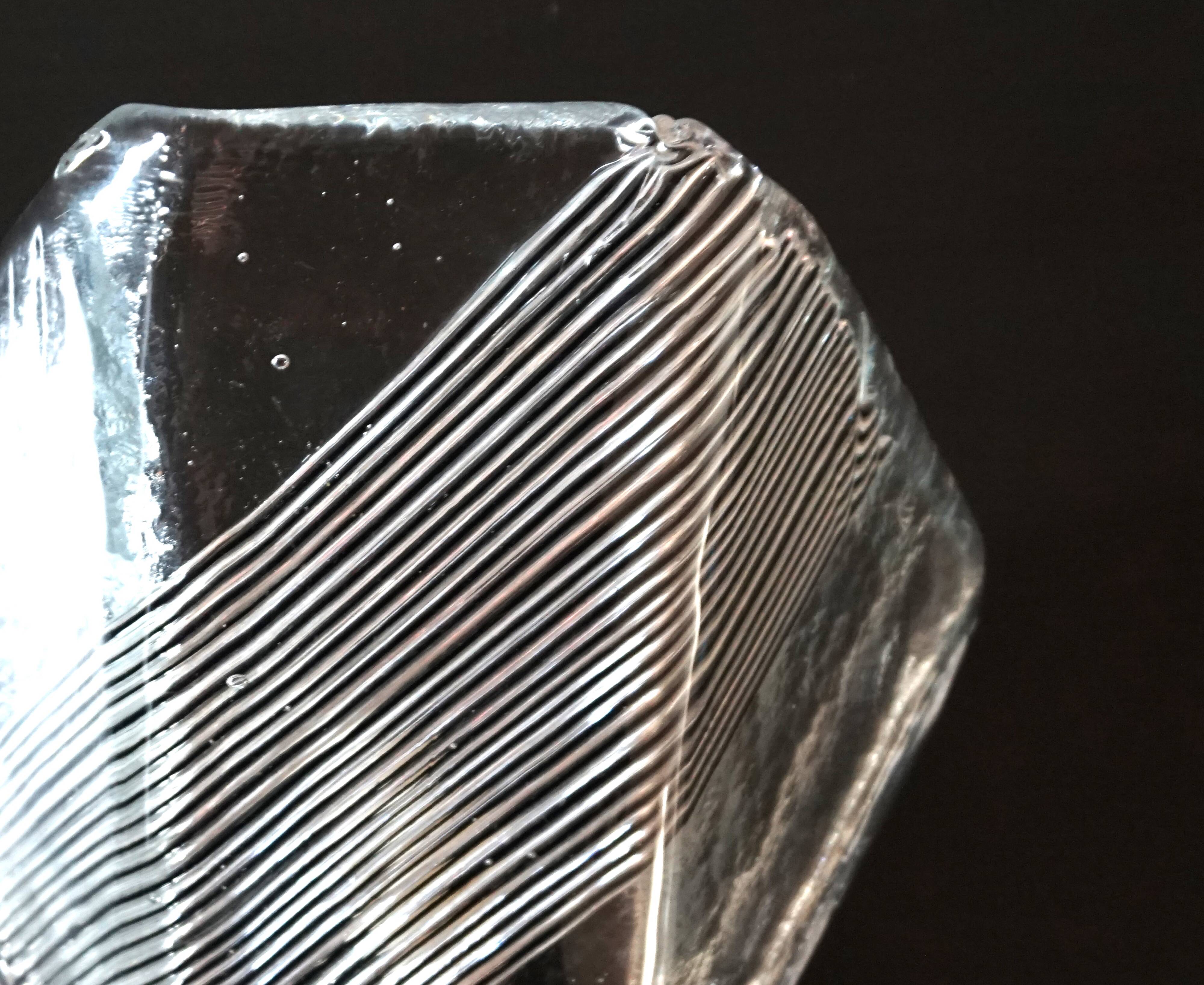 Applique en verre de Murano glacé Vetri, 1970