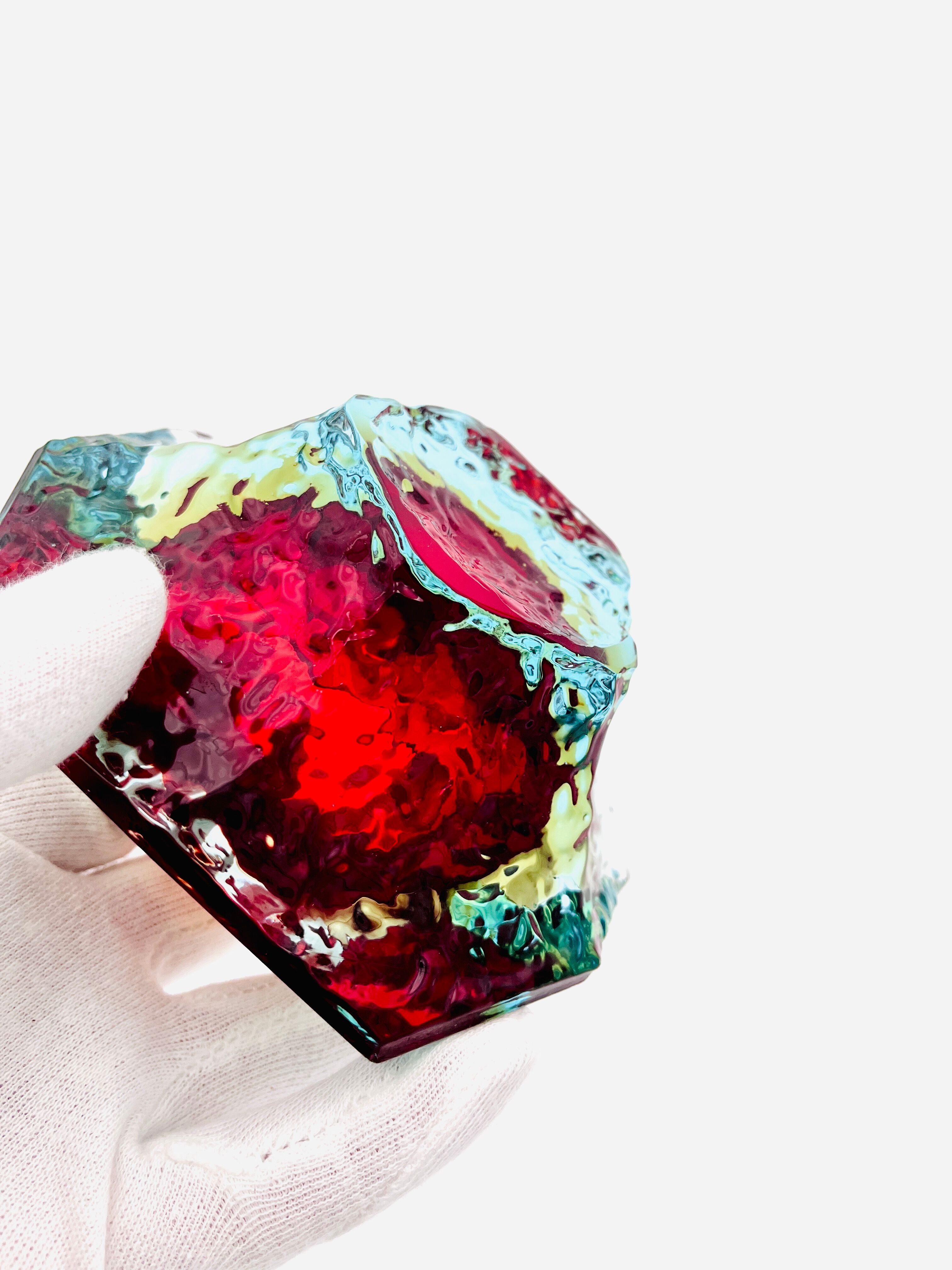 Alessandro Mandruzzato Murano Sommerso Ice Design Bowl