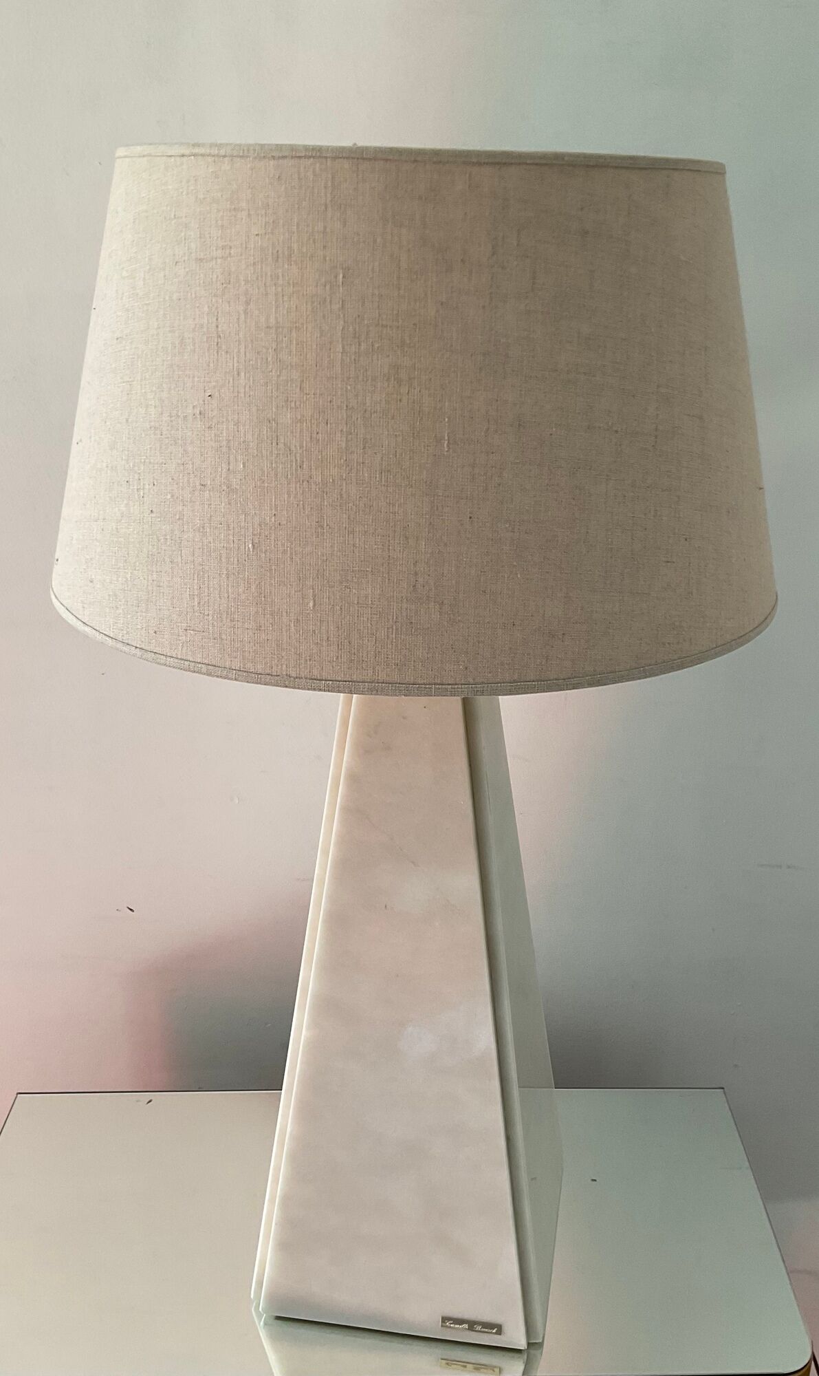 Lamp by Camille Breesch in marble 70s