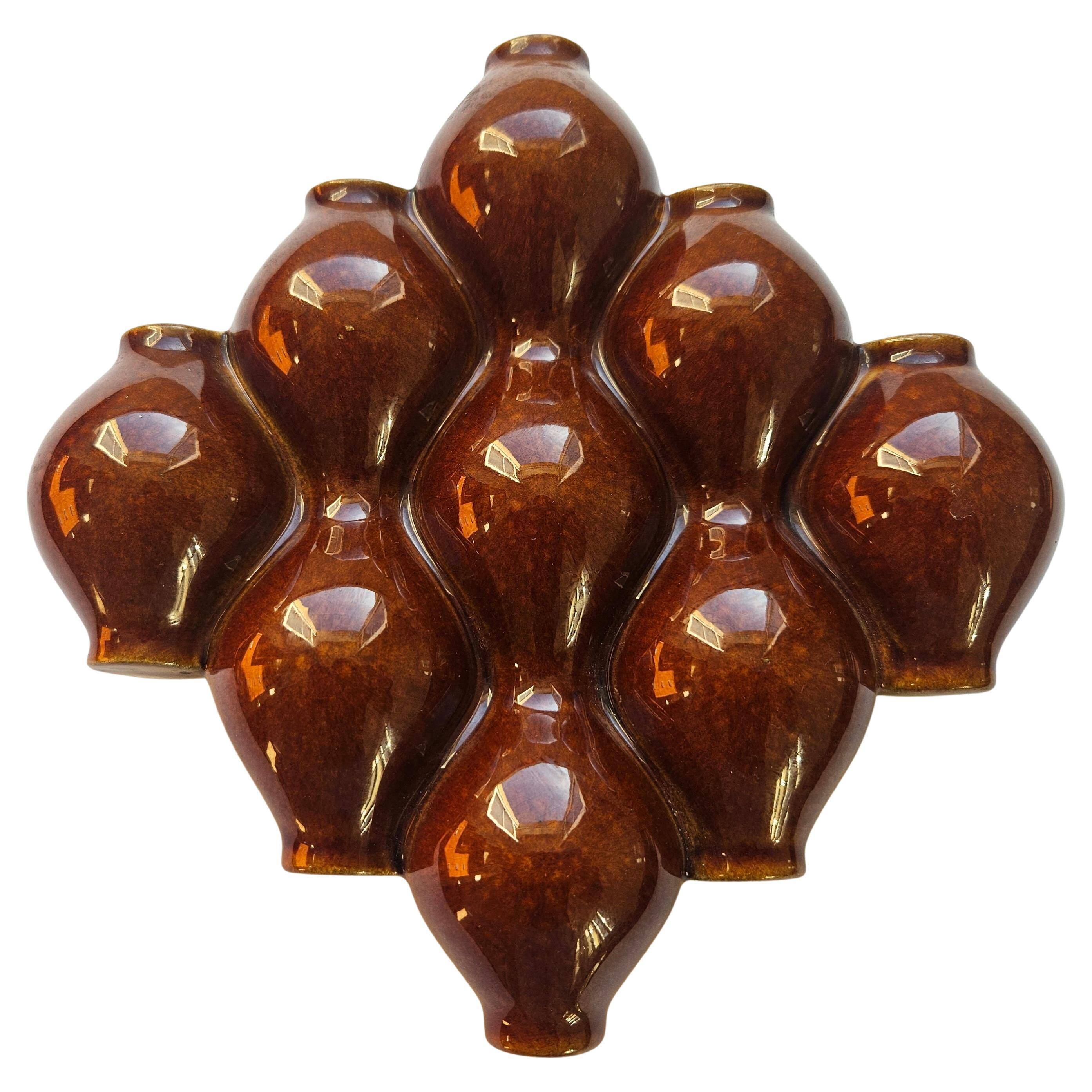 Rare Midcentury wall vase in ceramic, 1970s