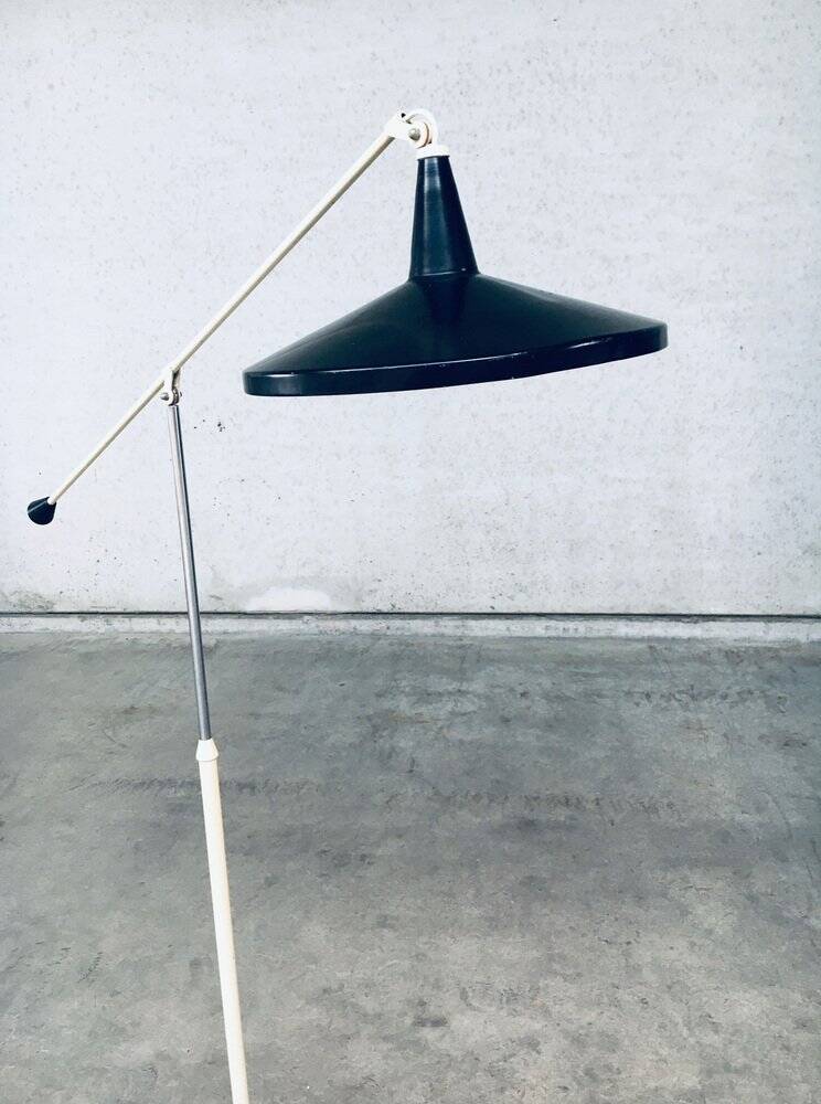 Panama Floor Lamp in Black by Wim Rietveld for Gispen, 1957
