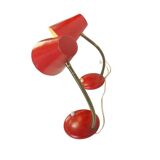 Ensemble de 2 lampes de table / veilleuses rouges vintage