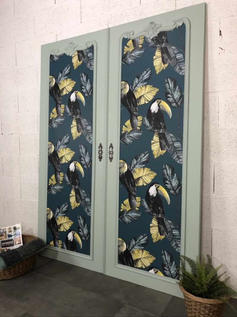 Pair of antique cabinet doors