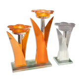 Chandeliers vintage 70 en verre