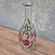 Painted glass carafe with flowers