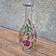 Painted glass carafe with flowers