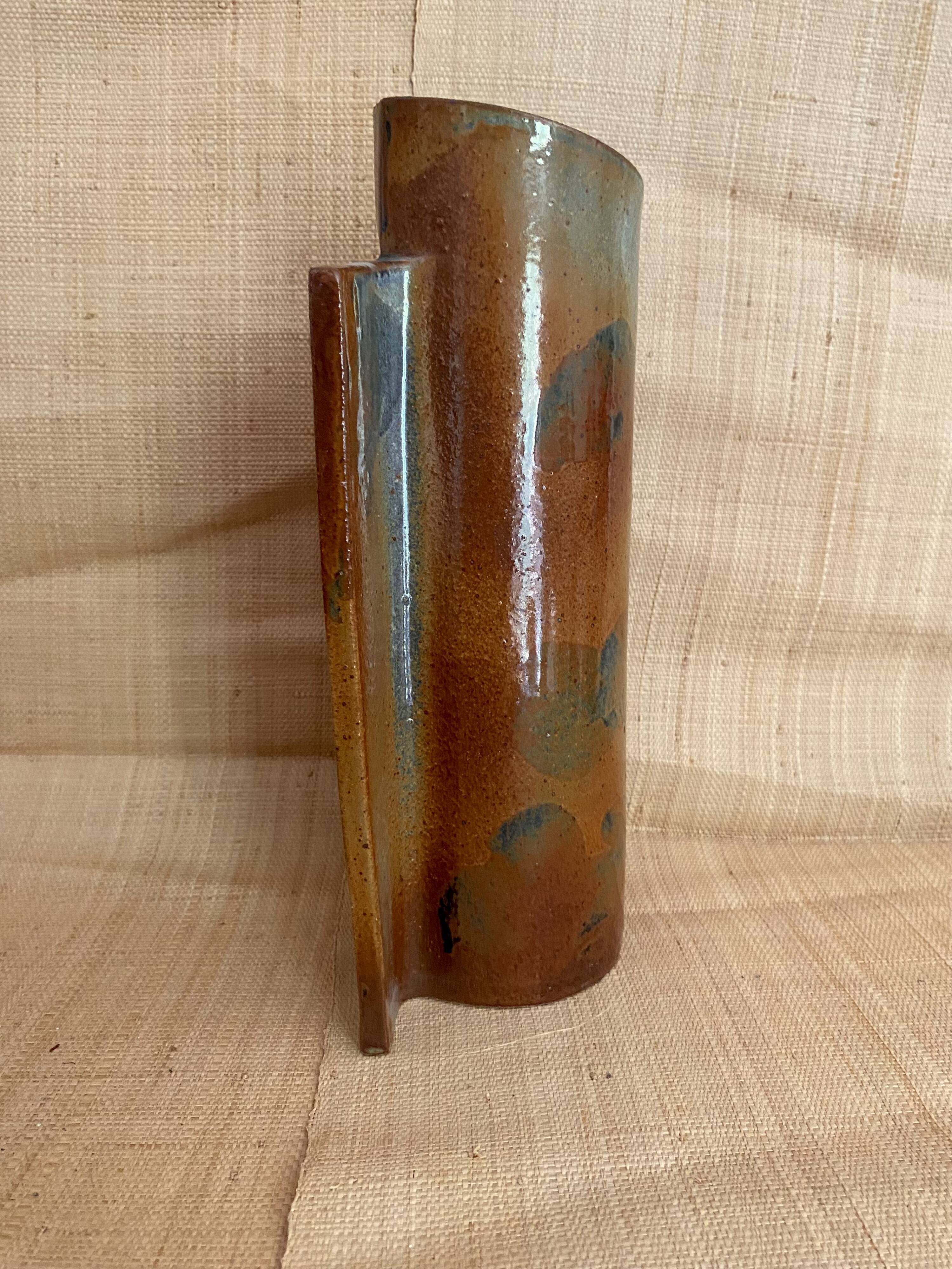 Free-form ceramic vase from the 1970s.