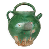 Green stoneware jug